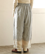 リネンギンガムチェック　パンツ